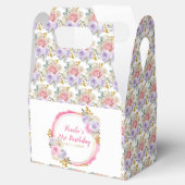 Rosa und Lila elegante Blume Geburtstag Geschenkschachtel (Geöffnet)