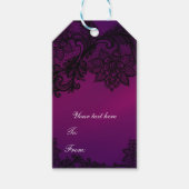 Rosa und Lila elegantes Party Geschenkanhänger (Vorderseite)