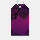 Rosa und Lila elegantes Party Geschenkanhänger (Rückseite)