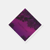 Rosa und Lila elegantes Party Serviette (Ecke)