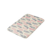 rosa und Lila Ethnic Fether-Muster Badematte (Schrägansicht)