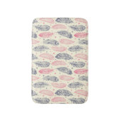 rosa und Lila Ethnic Fether-Muster Badematte (Vorderseite Vertikal)