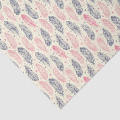 Rosa und lila ethnisches Feder-Muster Seidenpapier (Ausschnitt)