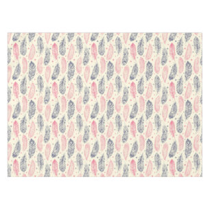 Rosa und lila ethnisches Feder-Muster Tischdecke
