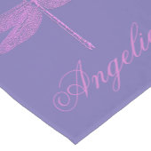 Rosa und Lila Fantasy-Libelle Kurzer Tischläufer (Ecke)