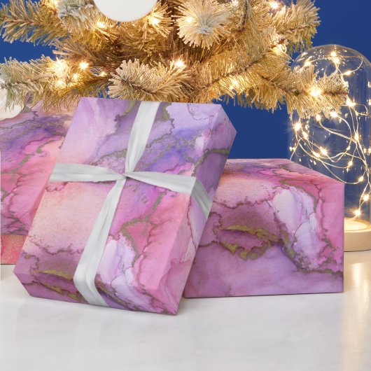 Rosa und Lila Farbe Abstrakt Geschenkpapier (Feiertage)