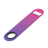 Rosa und Lila Farbverläufe Speedflaschenöffner (Rückseite Schrägansicht)