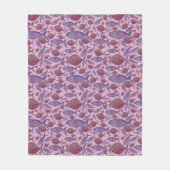 Rosa und Lila Fischdecke Fleecedecke (Vorderseite)