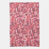 Rosa und Lila Fliesenmosaik Geschirrtuch (Vertikal)