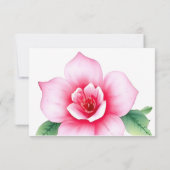 Rosa und Lila florale Ansprechkarte RSVP Karte (Rückseite)