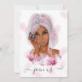 Rosa und Lila floraler Junggeselinnen-Abschied Inv Einladung (Vorderseite)