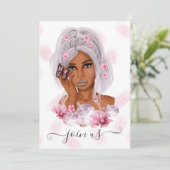 Rosa und Lila floraler Junggeselinnen-Abschied Inv Einladung (Stehend Vorderseite)