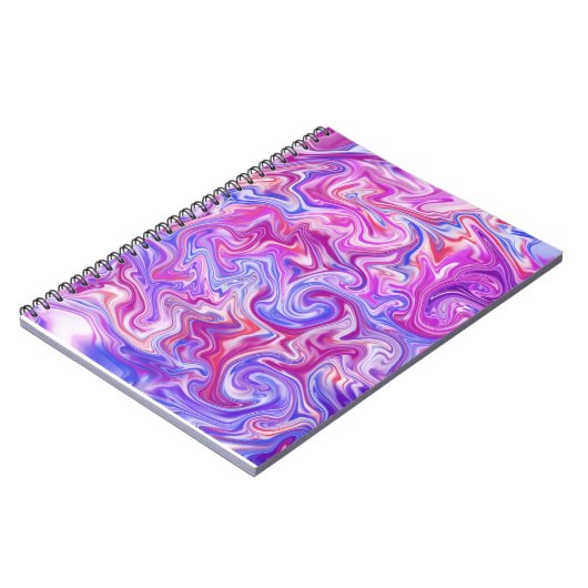 Rosa und Lila Flüssigmetallrechner Notizblock (Linke Seite)