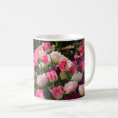 Rosa und Lila Freude Kaffeetasse (VorderseiteRechts)