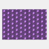 Rosa und Lila Frühjahrsmuster Geschenkpapier Set (Vorderseite)