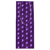 Rosa und Lila Frühjahrsmuster Geschenktüte Für Weinflaschen (Vorderseite)