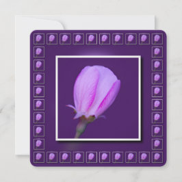 Rosa und Lila Frühlingsblüte Einladung