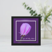 Rosa und Lila Frühlingssalon Hallo Karte (Stehend Vorderseite)