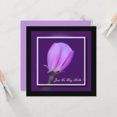 Rosa und Lila Frühlingssalon Hallo Karte (Vorderseite/Rückseite Beispiel)