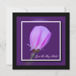 Rosa und Lila Frühlingssalon Hallo Karte