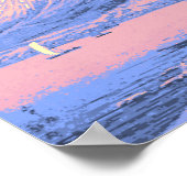 Rosa und Lila Fuji vom Yamanaka-See Poster (Ecke)