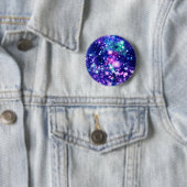 Rosa und lila Galaxie-Sterne Button (Beispiel)