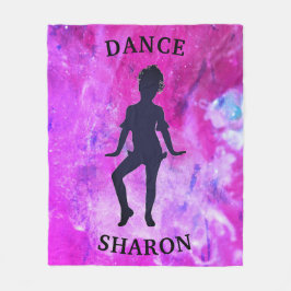 Rosa und Lila Galaxie-Tanz Fleece Blanket