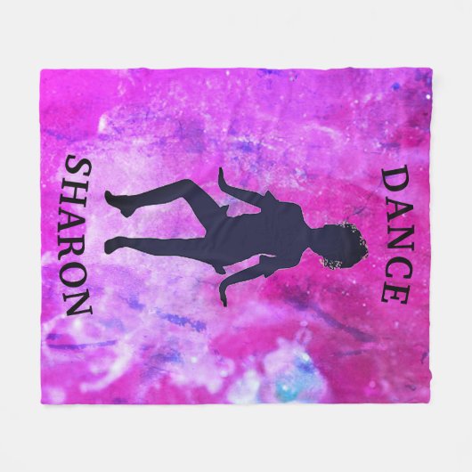 Rosa und Lila Galaxie-Tanz Fleece Blanket (Vorderseite (Horizontal))