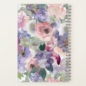 Rosa und lila geblümte Gebetszeitschrift Notizblock (Rückseite)