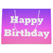 Rosa und Lila Geburtstagsgeschenktasche Große Geschenktüte (Vorderseite)