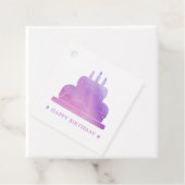 Rosa und Lila Geburtstagskuchen von Geschenkanhänger (Beispiel)