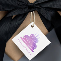 Rosa und Lila Geburtstagskuchen von