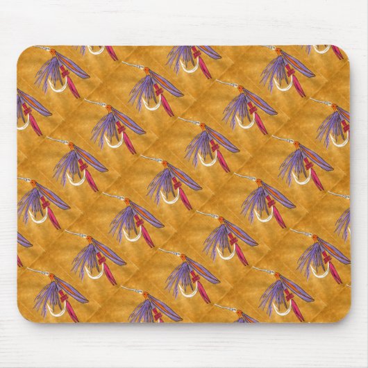 "Rosa und Lila" ''Gefleckte Forelle Fly Mousepad' Mousepad (Vorne)