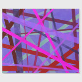 rosa und Lila geometrische Linien Geschenkpapier (Flach)