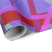 rosa und Lila geometrische Linien Geschenkpapier (Rolleneckpunkt)