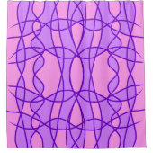 rosa und lila geometrisches Muster Duschvorhang (Vorderseite)