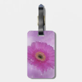 Rosa und lila Gerber Daisy Gepäckanhänger (Rückseite vertikal)