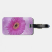 Rosa und lila Gerber Daisy Gepäckanhänger (Rückseite horizontal)