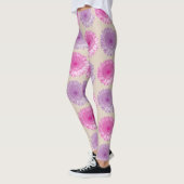 Rosa und lila gerberne Blumenmuster Leggings (Links)