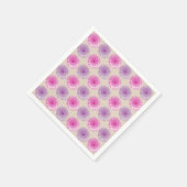 Rosa und lila gerberne Blumenmuster Serviette (Ecke)