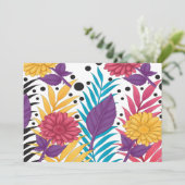 Rosa und lila geschnittene Blume mit komplizierten Dankeskarte (Stehend Vorderseite)