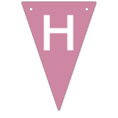 Rosa und lila gestreifte alles- Gute zum Wimpelkette (Zweite Fahne)