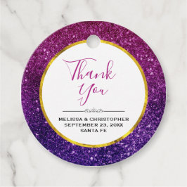 Rosa und Lila glattende Glitzer Edelsteine Hochzei Geschenkanhänger