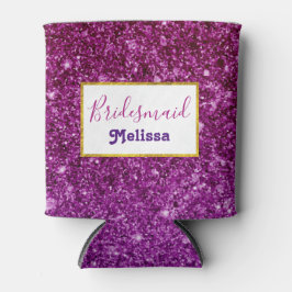 Rosa und Lila Glitzer-Edelsteine Dosenkühler