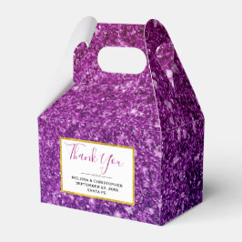 Rosa und Lila Glitzer-Edelsteine Geschenkschachtel