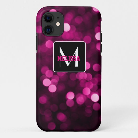 Rosa und lila glitzernde Lichter Case-Mate iPhone Hülle (Rückseite)