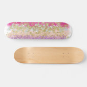 Rosa und Lila goldfarbene Skateboard (Horizontal)