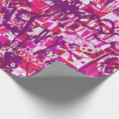 Rosa und Lila Graffiti Wrapping Paper Geschenkpapier (Ecke)