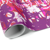 Rosa und Lila Graffiti Wrapping Paper Geschenkpapier (Rolleneckpunkt)