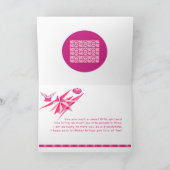 Rosa und Lila Grandtochter Geburtskarte Karte (Innenseite)